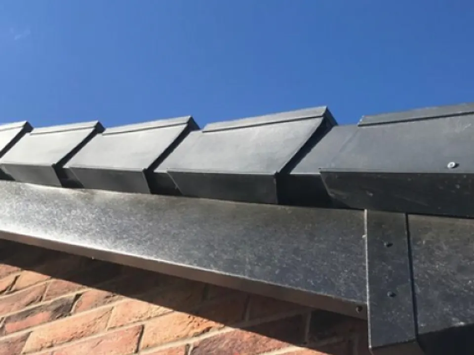 New dry verge fitted along a gable edge